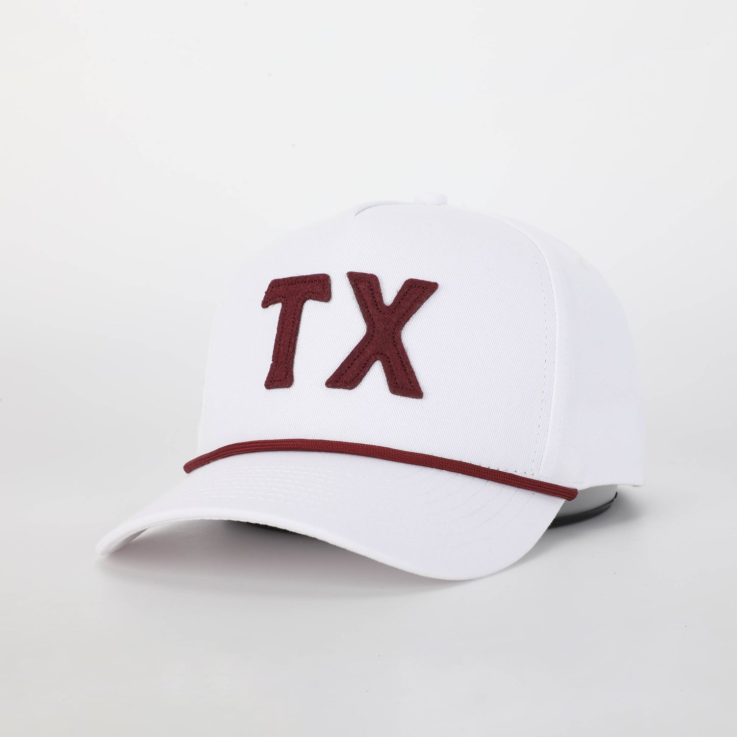 TX Hat in Stadium White & College Maroon